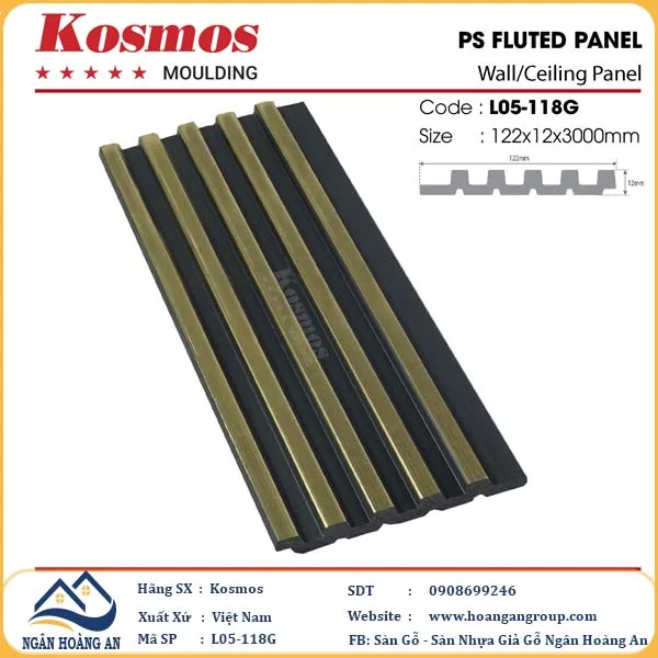 Lam 5 Sóng Hàn Quốc Kosmos Moulding L05-118